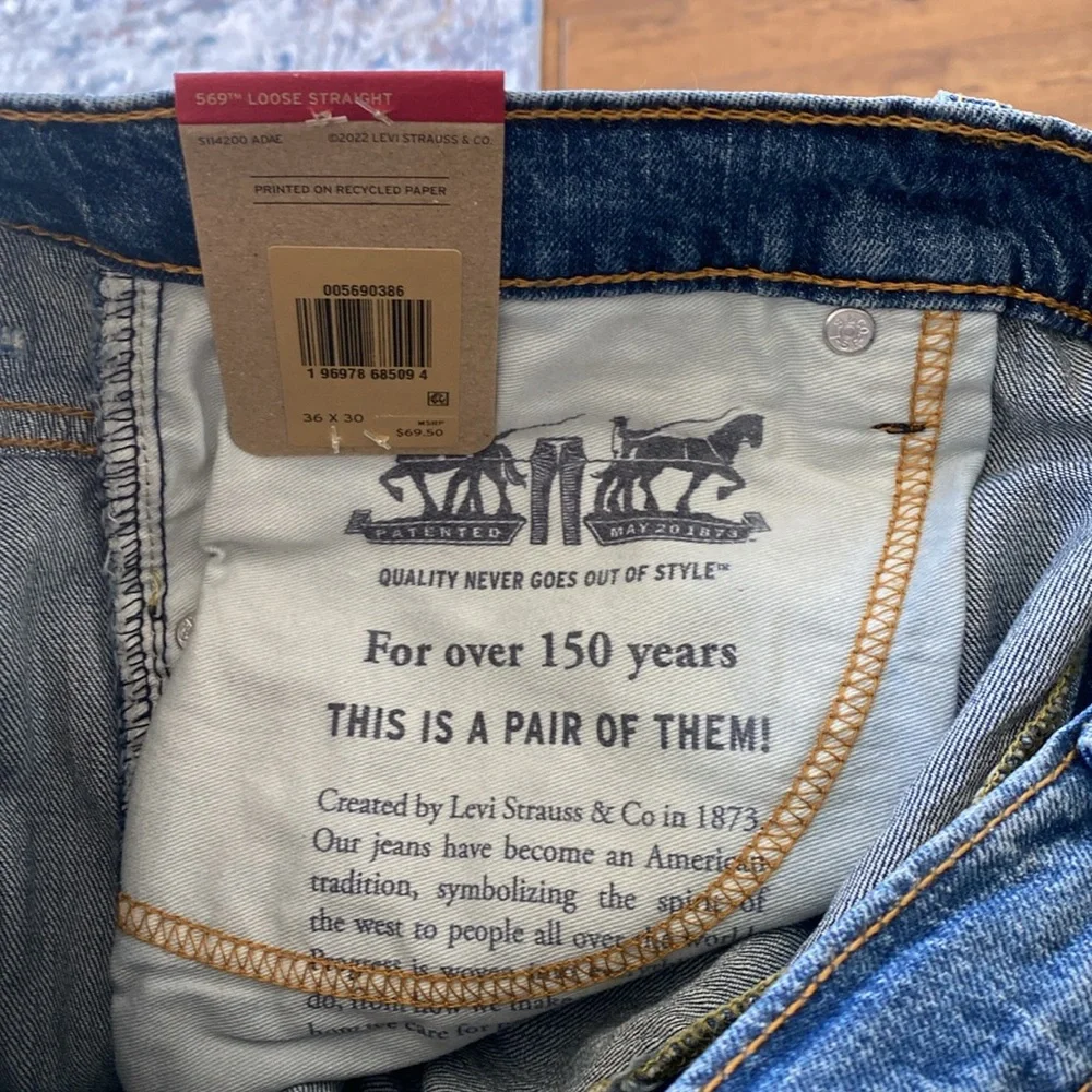 Levi's Men's 569 Loose Straight 36x30 - Picture 6 of 8